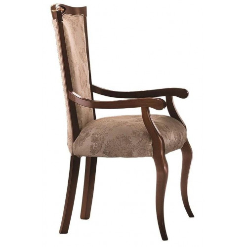 Stuhl Braun Design Wohnzimmer Esszimmer Holz Stühle Polster mit Armlehne lehn von Xl Moebel