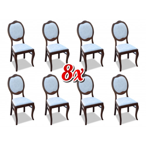 Stuhl Gruppe 8x Stühle Set Wohn - Esszimmer Garnitur Holz Lehn Leder Textil Neu von Xl Moebel