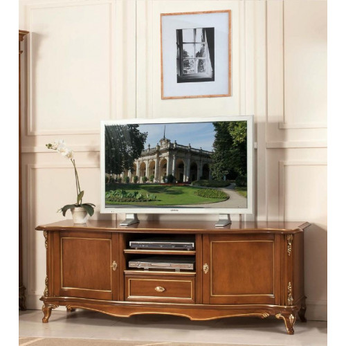 TV Sideboard RTV Wohnzimmer Design Regal Braun Holz Regale Lowboard Italien Neu von Xl Moebel