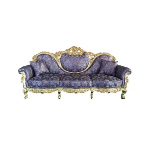 Thron Sofa Queen Polster Samt 3 Sitzer Antik Stil Sessel Lounge Chesterfield von Xl Moebel