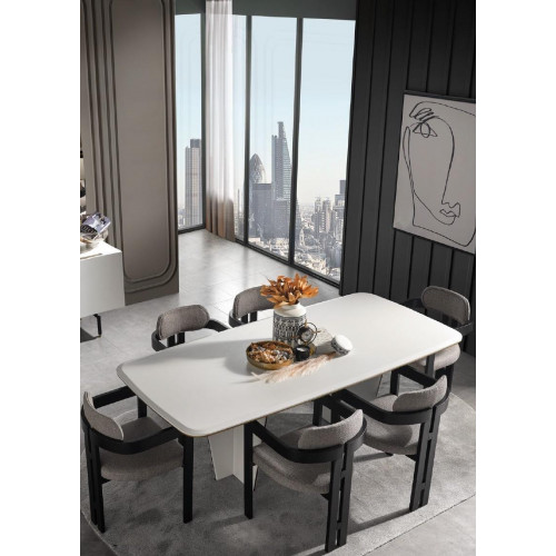 Tisch 6x Stühle Esszimmer Komplett Set Gruppe Holz 7tlg neu Modern von Xl Moebel