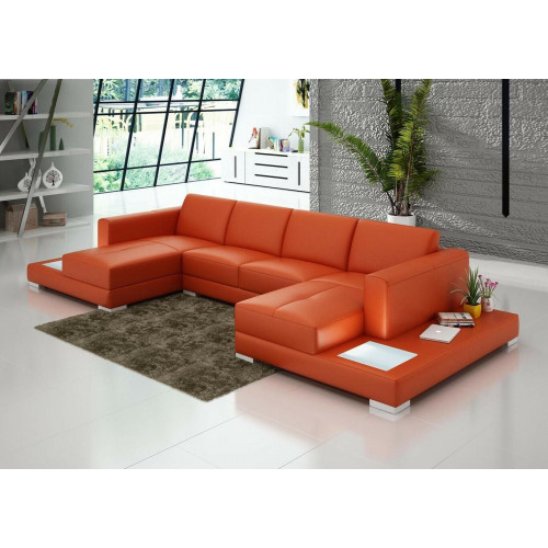 U Form Sofa Couch Polster Garnitur Wohnlandschaft Design Ecksofa Leder U Form Sofa Couch Polster Garnitur Wohnlandschaft Design Ecksofa Leder von Xl Moebel