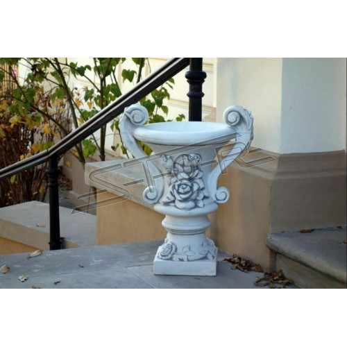 Vase Dekoration Deko Arikel Garten Terrasse Blumentopf Vasen Weiß Käbel von Xl Moebel