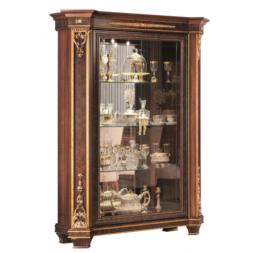 Vitrine 2 Tür Holz Schrank Vitrinen Wohnzimmer Schau Schränke Design Glas Möbel von Xl Moebel