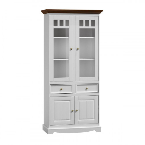 Vitrine Möbel Glas Schrank Vitrine Klassische Eckvitrine Eckschrank Glas Holz von Xl Moebel