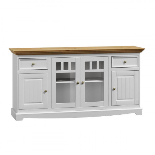 Vitrinenschrank Küchenbüfett Landhaus Regal Anrichte Schrank Buffet Vitrine neu von Xl Moebel