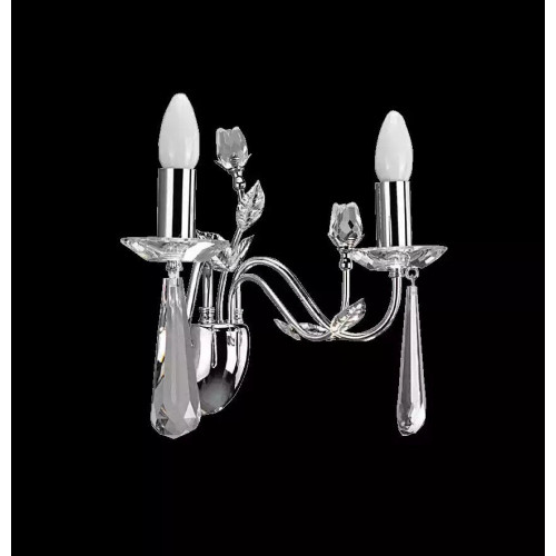 Wandlampe Lichtkronenluster Wandleuchte Lüster Wand Kristalllampen Silber von Xl Moebel