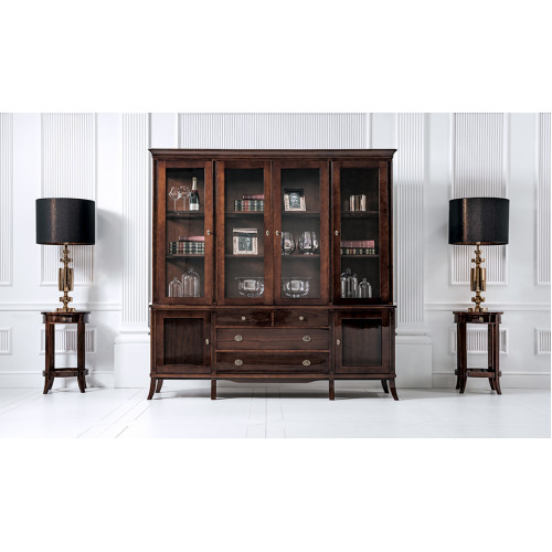 Wandschrank Edle Anrichte Holz Barock Stil Hochglanz Buffet Vitrine Schrank von Xl Moebel