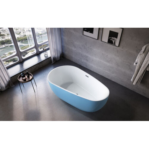Wanne Standbadewanne Freistehende Badewanne Zeitgenössisch Blau Oval Wanne Standbadewanne Freistehende Badewanne Zeitgenössisch Blau Oval von Xl Moebel