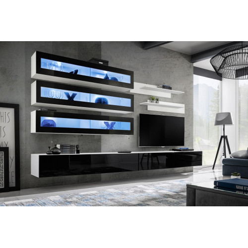Weiß Luxus Wohnzimmer Wohnwand Möbel 3x Wandschrank TV-Ständer von Xl Moebel