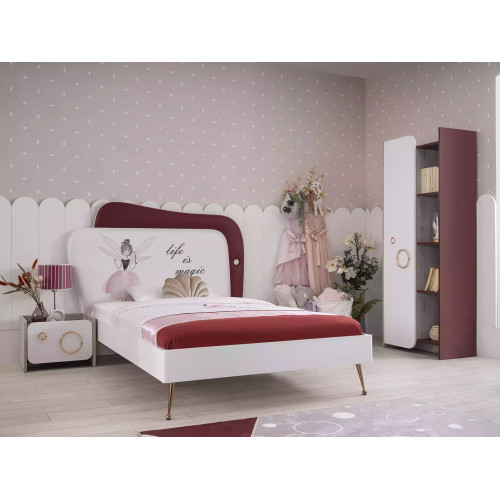 Weiß Roter Kinderzimmer Set Kinderbett Nachttisch Schrank Holz Möbel 3tlg Weiß Roter Kinderzimmer Set Kinderbett Nachttisch Schrank Holz Möbel 3tlg von Xl Moebel