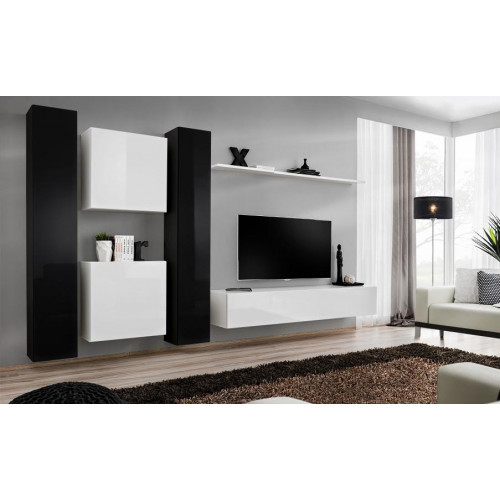 Weiß Wohnwand Wandschrank Designer Wohnzimmermöbel TV Ständer Sideboard von Xl Moebel