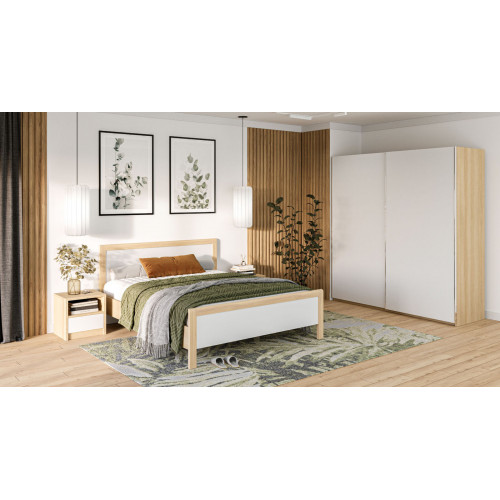Weiße Schlafzimmer Möbel Luxus Bett Nachttische Großer Kleiderschrank von Xl Moebel
