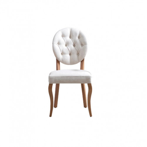 Weißer Chesterfield Polsterstuhl Designer Esszimmer Sitzstühle Luxus Einsitzer Weißer Chesterfield Polsterstuhl Designer Esszimmer Sitzstühle Luxus Einsitzer von Xl Moebel