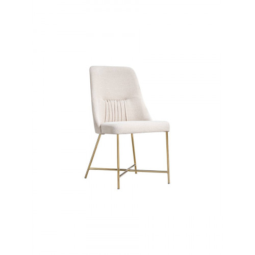 Weißer Polsterstuhl Designer Esszimmer Möbel Küchen Edelstahl Einsitzer Weißer Polsterstuhl Designer Esszimmer Möbel Küchen Edelstahl Einsitzer von Xl Moebel