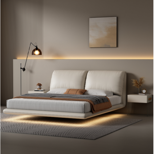 Weißes Wandbett Schlafzimmer Designer Holzgestell Möbel Doppelbetten von Xl Moebel