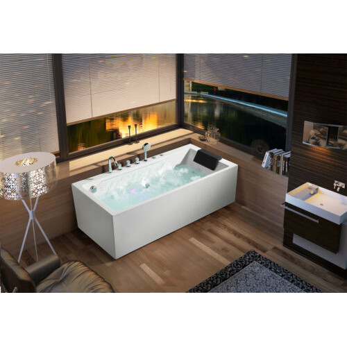 Whirlpool Badewanne Jacuzzi Spa Wannen LED-Beleuchtung Massagedüsen Sprudel von Xl Moebel