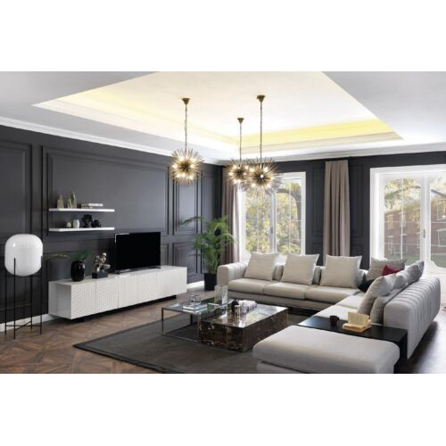 Wohnlandschaft Ecksofa L Form tv Ständer 3x Couchtisch Couch Polster Möbel von Xl Moebel
