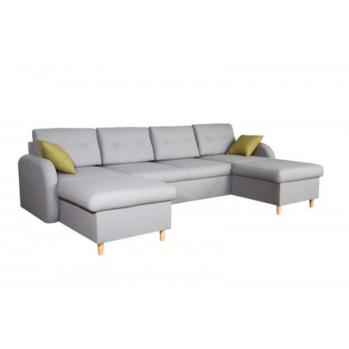 Wohnlandschaft Ecksofa Stoff U-Form Bettfunktion Couch Design Deko Polster von Xl Moebel