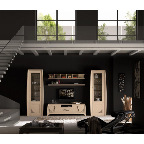 Wohnwände Set Vitrine TV Kommode Wandregale Kommoden Schrank Holz Möbel 5 tlg. Wohnwände Set Vitrine TV Kommode Wandregale Kommoden Schrank Holz Möbel 5 tlg. von Xl Moebel