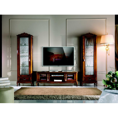 Wohnwand 3tlg rtv 2x Vitrine Design Italienische Möbel Wohnzimmer Barock Stil Wohnwand 3tlg rtv 2x Vitrine Design Italienische Möbel Wohnzimmer Barock Stil von Xl Moebel