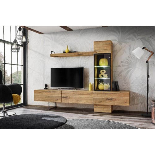 Wohnwand Designer Wohnzimmer Set Lowboard Wandregal TV-Ständer Neu Möbel von Xl Moebel