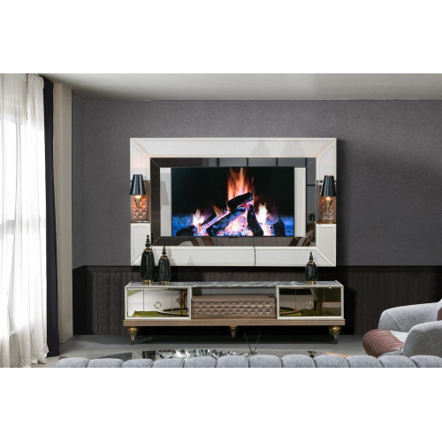 Wohnwand Garnitur rtv tv Ständer Lowboard Tisch Holz Luxus xxl schrank Wohnwand Garnitur rtv tv Ständer Lowboard Tisch Holz Luxus xxl schrank von Xl Moebel