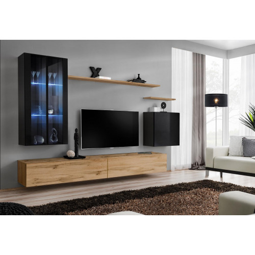 Wohnwand Hänge Vitrine Wandschrank Designer TV-Ständer Einrichtung Regale Modern von Xl Moebel