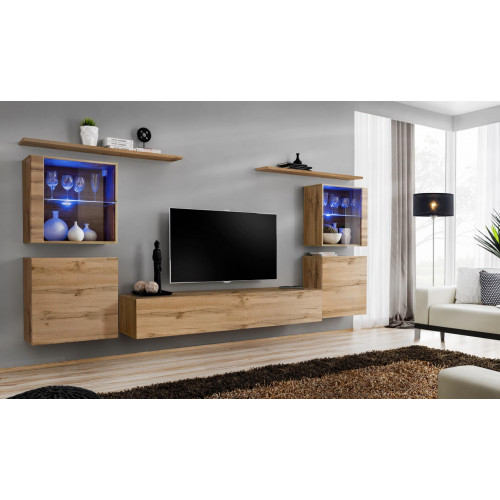 Wohnwand Luxus Set 7tlg. Wohnzimmer Wand Schrank Wandregale Holz Möbel Gruppe Wohnwand Luxus Set 7tlg. Wohnzimmer Wand Schrank Wandregale Holz Möbel Gruppe von Xl Moebel