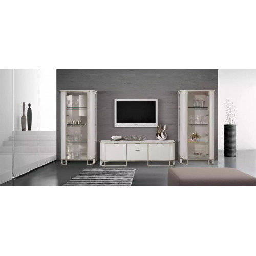 Wohnwand Set 3tlg. Wohnzimmer 2x Vitrine TV-Ständer Klassische Garnitur von Xl Moebel