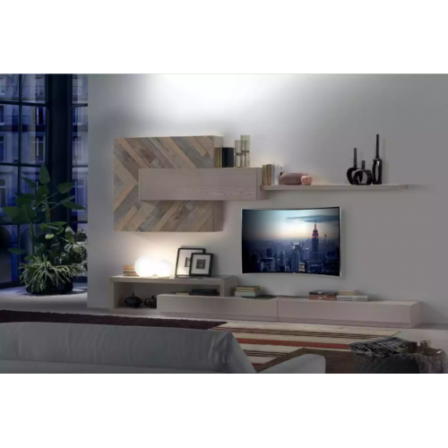 Wohnwand TV-Ständer Wandregale Wohnzimmer Luxus Lowboard Grau Neu von Xl Moebel