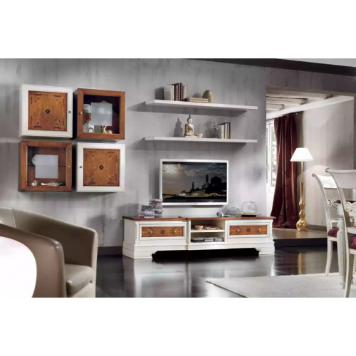 Wohnwand Wohnzimmer Set Weiß Lowboard Wandregale 7tlg Set Wohnwände Wohnwand Wohnzimmer Set Weiß Lowboard Wandregale 7tlg Set Wohnwände von Xl Moebel