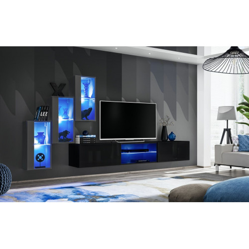 Wohnwand Wohnzimmermöbel Holz Wandschrank Sideboard TV-Ständer Luxus Garnitur von Xl Moebel