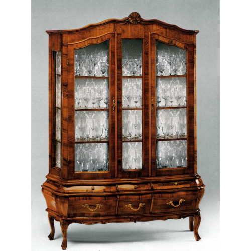 Wohnzimmer Anrichte mit 3 Schubladen und Glastüren Esszimmer Anrichte Massivholz Wohnzimmer Anrichte mit 3 Schubladen und Glastüren Esszimmer Anrichte Massivholz von Xl Moebel