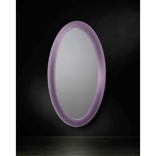 Wohnzimmer Diele Standspiegel mit Rahmen Violett Neumaterial Glas mit Samt von Xl Moebel