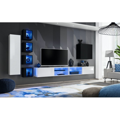 Wohnzimmer Komplett Set 7tlg Luxus Wohnwand 6x Wandschrank TV-Ständer Möbel Wohnzimmer Komplett Set 7tlg Luxus Wohnwand 6x Wandschrank TV-Ständer Möbel von Xl Moebel