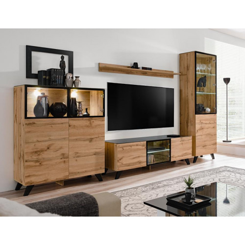 Wohnzimmer Modern Set Vitrine Kommode Wohnwände TV-Ständer Design Neu von Xl Moebel
