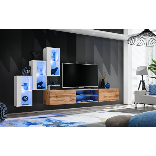 Wohnzimmer Neu Wohnwand Einrichtung Modern Modern TV-Ständer Wandschrank von Xl Moebel