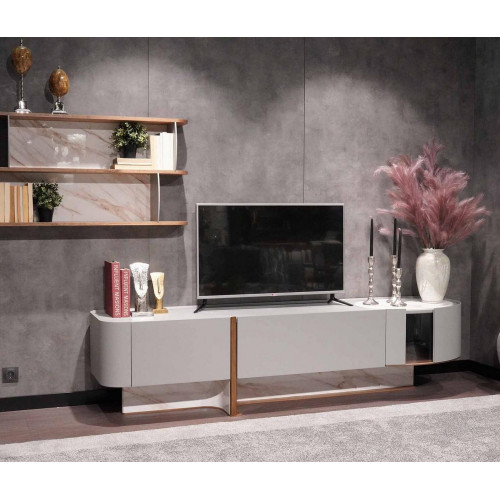Wohnzimmer Set Luxus Wohnwand TV-Ständer Sideboard Neu Wandregal von Xl Moebel