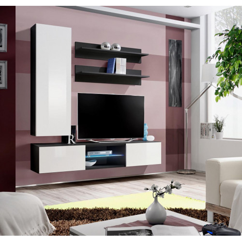 Wohnzimmermöbel Set 4tlg.Wohnwand Wandschrank Design Moderne Schrank Wand Regale von Xl Moebel