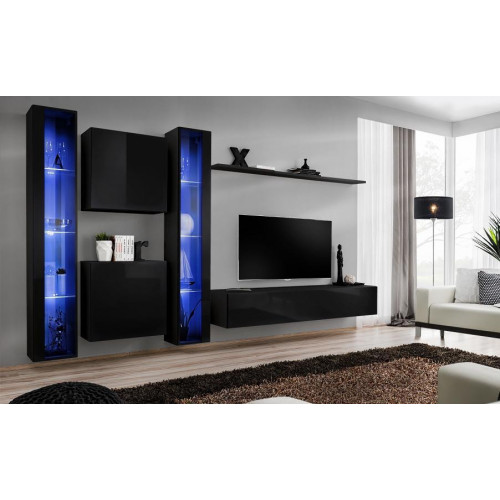 Wohnzimmermöbel Set Designer 2x Wandschrank Hänge Vitrine Einrichtung von Xl Moebel