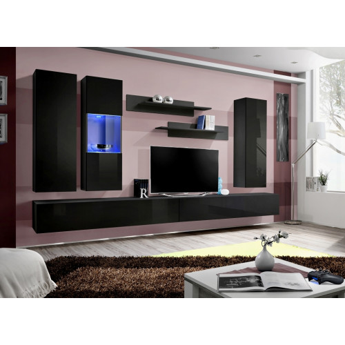 Wohnzimmermöbel Set Designer Wohnwand TV Ständer Design Einrichtung 7tlg. von Xl Moebel