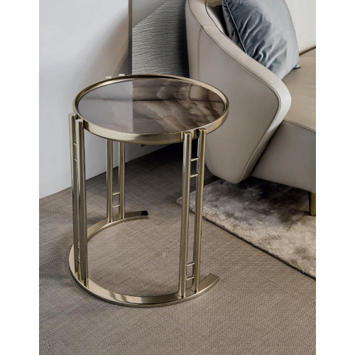 Wohnzimmertisch Beistelltisch Glas Edelstahl Beistelltisch Möbel Design Italien von Xl Moebel