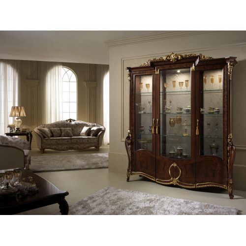 XXL Vitrine Glas Wandschrank Vitrinen Regal Barock Rokoko Stil Jugendstil XXL Vitrine Glas Wandschrank Vitrinen Regal Barock Rokoko Stil Jugendstil von Xl Moebel