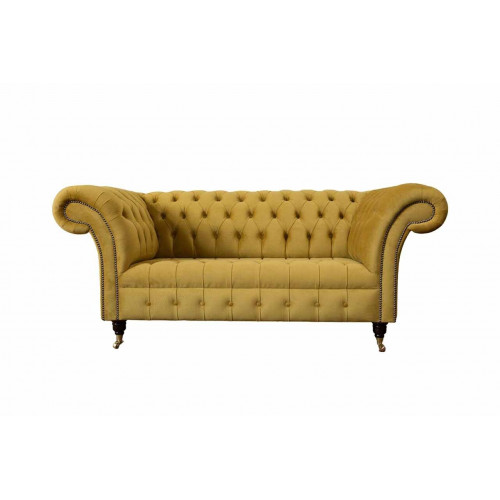 Zweisitzer Sofa 2 Sitzer Design Sofas Polster Chesterfield Sitz Stoff Textil von Xl Moebel