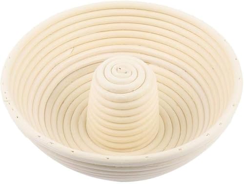 Xlabor Brot Teig Korb Rund Gärkörbchen Brotform Natürlicher Rattan Peddigrohrkorb Brotkorb Proof Korb Ø 29 cm, Höhe 6.5 cm von Xlabor
