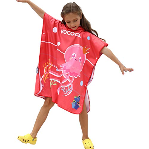 Xlabor Kinder Badeponcho mit Kapuzen Mikrofaser Schnelltrockend Strandtuch Bademantel Duschtuch Handtuch Schwimmen Surfing Strand Motiv-C L von Xlabor
