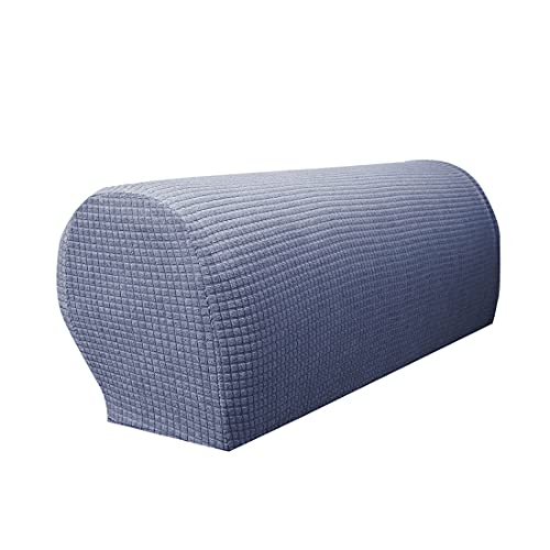 Xlabor Wasserdicht Armlehnenbezüge 2-er Set verstellbar Spandex rutschfest Armlehnenschoner Armkappen für Stuhl Sofa Sessel Couch DunkelGrau von Xlabor