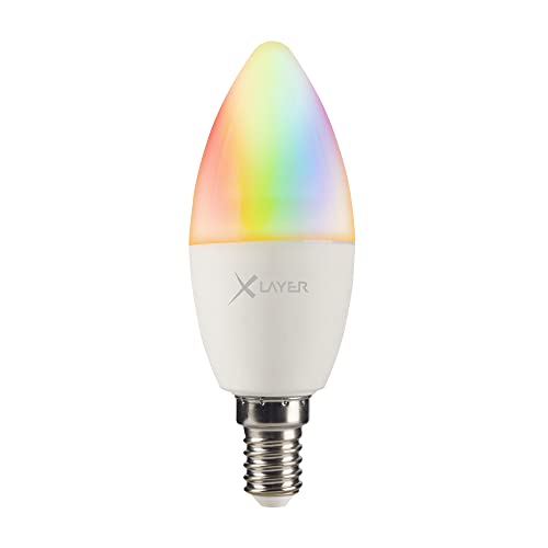 XLayer Glühbirne Smart Echo E14 4.5W 350lm Warm- und Kaltweiß Dimmbar (Warmweiß, Mehrfarbig Dimmbar) von Xlayer