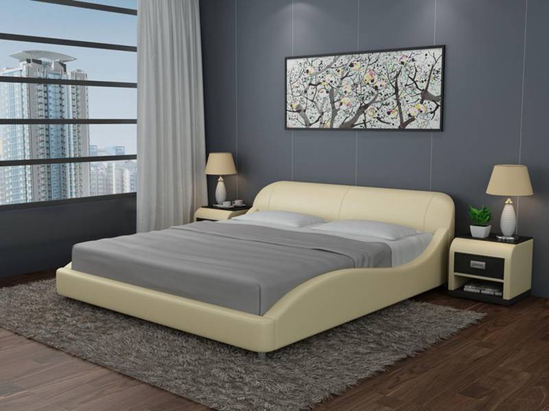 Xlmoebel, Wasserbett Hotel Doppelbett Komplettset Leder Polsterbett Wasser, (Wasserbett LB8822), Hergestellt in Europa von Xlmoebel
